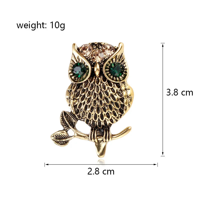 Fashion Animals Owl Trendy Stylish Brooches for Girls Glamorous Hot Sale Pins Jewelry for Women Ladies Accessories Wholesale