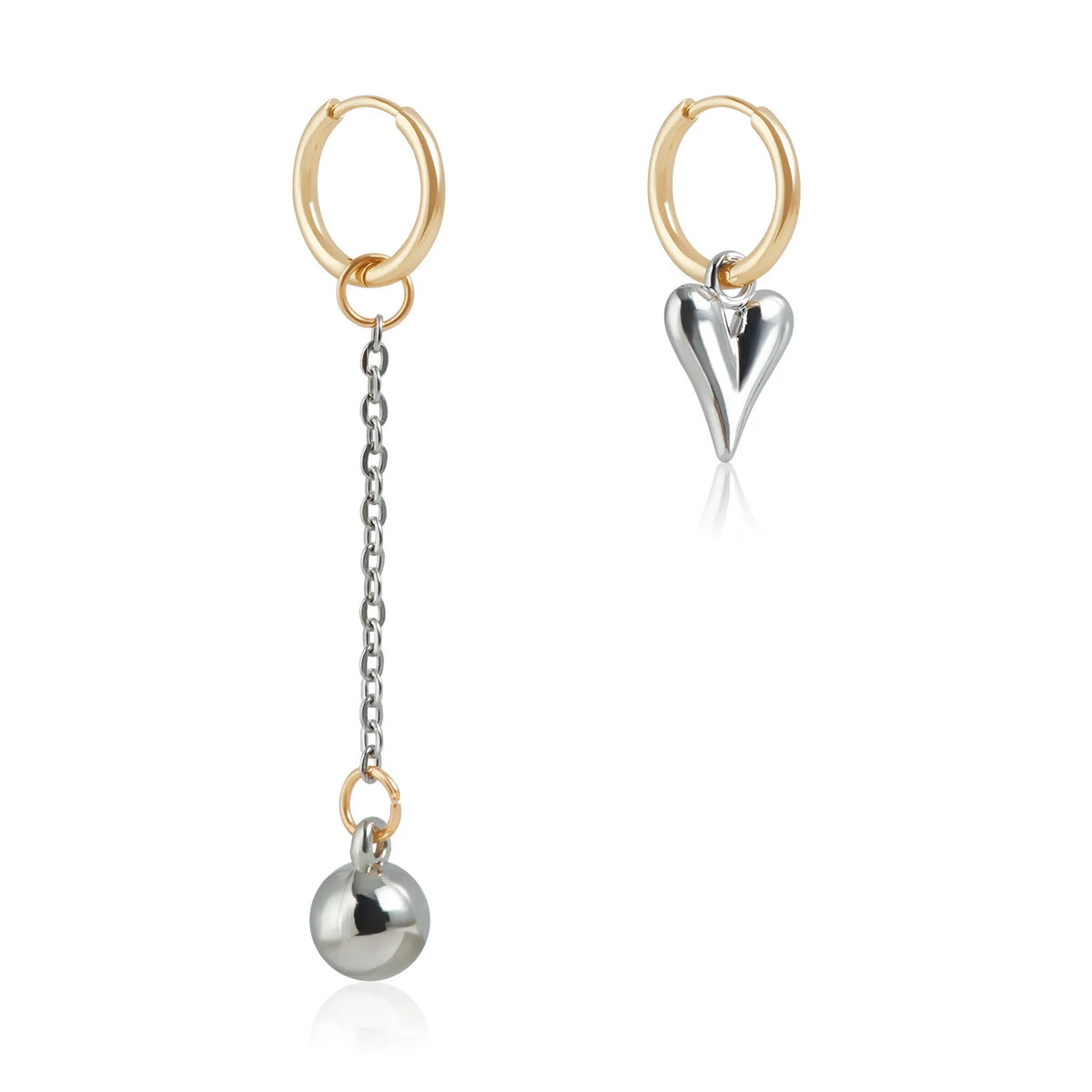 Fashion Simple Heart Shaped Sweet Stylish Drop Earrings for Girl Trendy Glamorous Jewelry for Women Ladies Accessories Wholesale