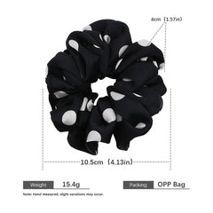 Solid Colored Female Dots Balls Shape Large Hair Ties Elegant Thick Thin Hair Scrunchies Accessories for Office Women