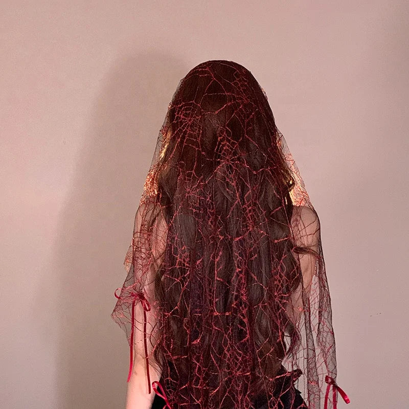 Women Halloween Festival Accessories Solid Colored Tulle Veil Hairpins Fashion Elegant Customized Bulk Order for Female Girls