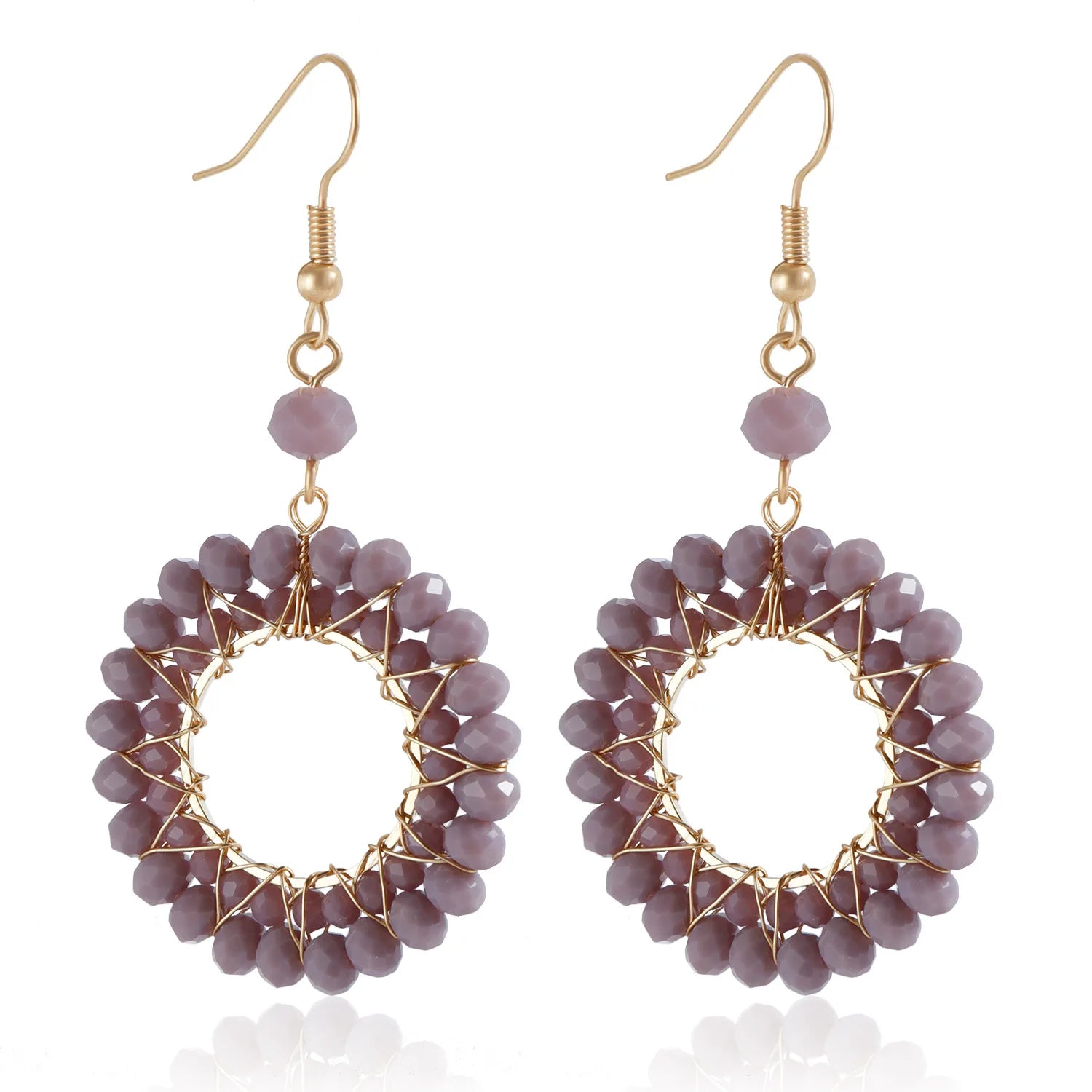 Fashion Rhinestone Sweet Elegant Trendy Drop Earrings for Girls Stylish Cute Jewelry for Women Ladies Hoop Accessories Wholesale