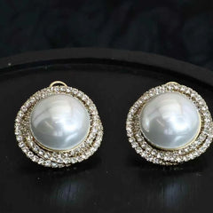 Luxury Large Imitation Pearl Stud Earrings for Girls Sweet Elegant Art Deco Graceful Chic Jewellry for Women Ladies Accessories