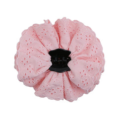 Girly Aesthetic Solid Color Double Duty Hair Claw Clips Scrunchies Sweet Fashion in Stock Hair Ties Hairpins Accessories for Kid