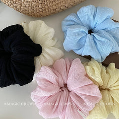 Summer Brand New Solid Color Elegant Scrunchies for Girls Fabric Minimalistic Cute Fashionable Hair Ties Women Hair Accessories