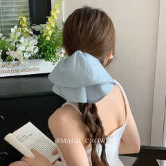 Solid Color Large High Elastic Ponytail Holder Scrunchies Elegant Fashion Bulk in Stock Hair Ties Accessories for Female Women