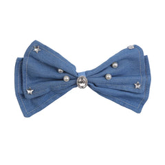 Hot Sale Blue Solid Color Imitation Pearl Rhinestone Hair Clips Trendy Graceful Wholesale in Stock Hairpins Accessory for Women