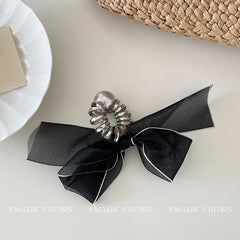 Brand New Women's Elegant Hair Ties High Elastic Fashionable Scrunchies Bowknot Solid Color Hair Accessories for Ladies