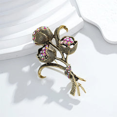 Fashion Fine Flowers Elegant Sweet Floral Brooches for Girls Stylish Trendy Pins Jewelry for Women Ladies Accessories Chic