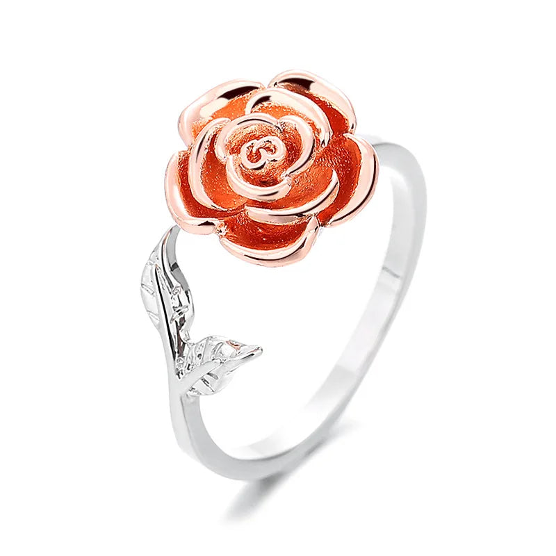 Women Evil's Eye Open Rings Adjustable Flower Rotating Ring with Cubic Zirconia Fashion Elegant Jewelry Gift Accessory Wholesale