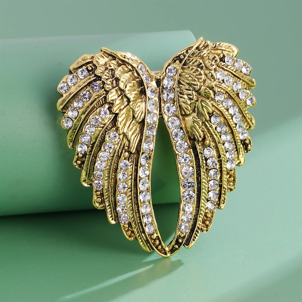 Fashion Swing Glitter Rhinestone Brooches for Girls Trendy Stylish Charms Pins Jewelry for Women Ladies Accessories Wholesale