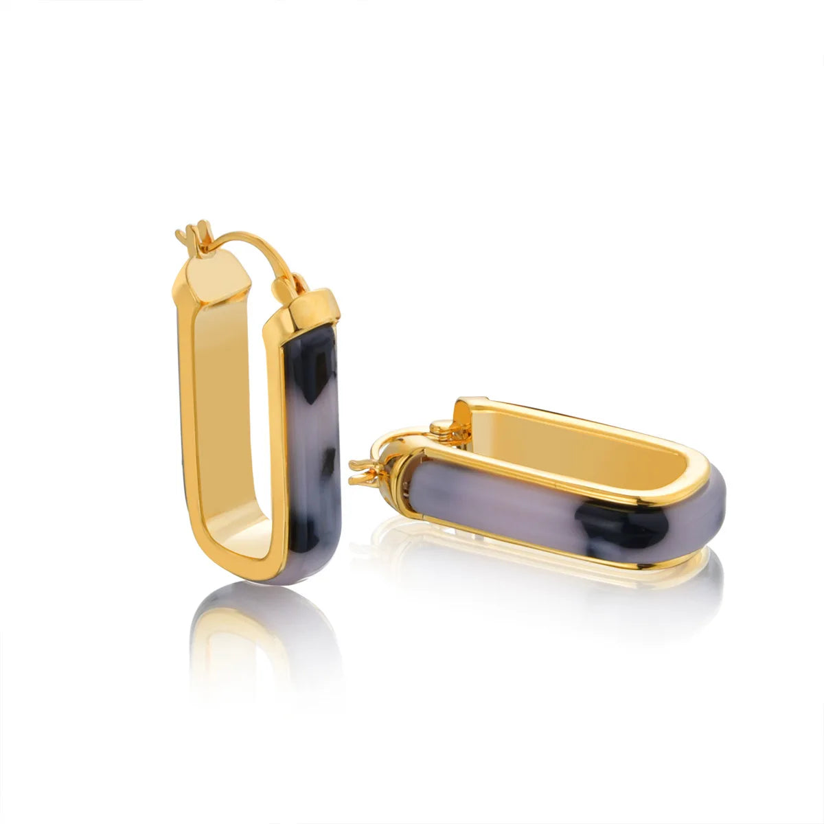 European American U-shaped Earrings Leopard Print Retro Ear Buckles Light Luxury Fashion Earrings Women Jewelry Accessories Bulk