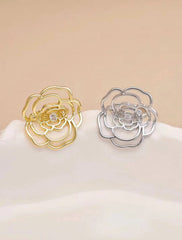 Ladies Flower Shape Creative Design Small Stud Earring Fashion Elegant Graceful Lightweight Bulk Jewelry Accessories for Holiday