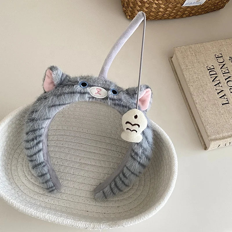 Sweet Cute Fashion Playful Hairbands for Baby Girls Kawaii Animals Cat Fish Head Band for Kids Children Hair Accessories Chic