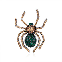 Fashion Luxury Glitter Sparking Spider Brooches for Girls Animals New Design Pins Jewelry for Women Ladies Accessories Wholesale