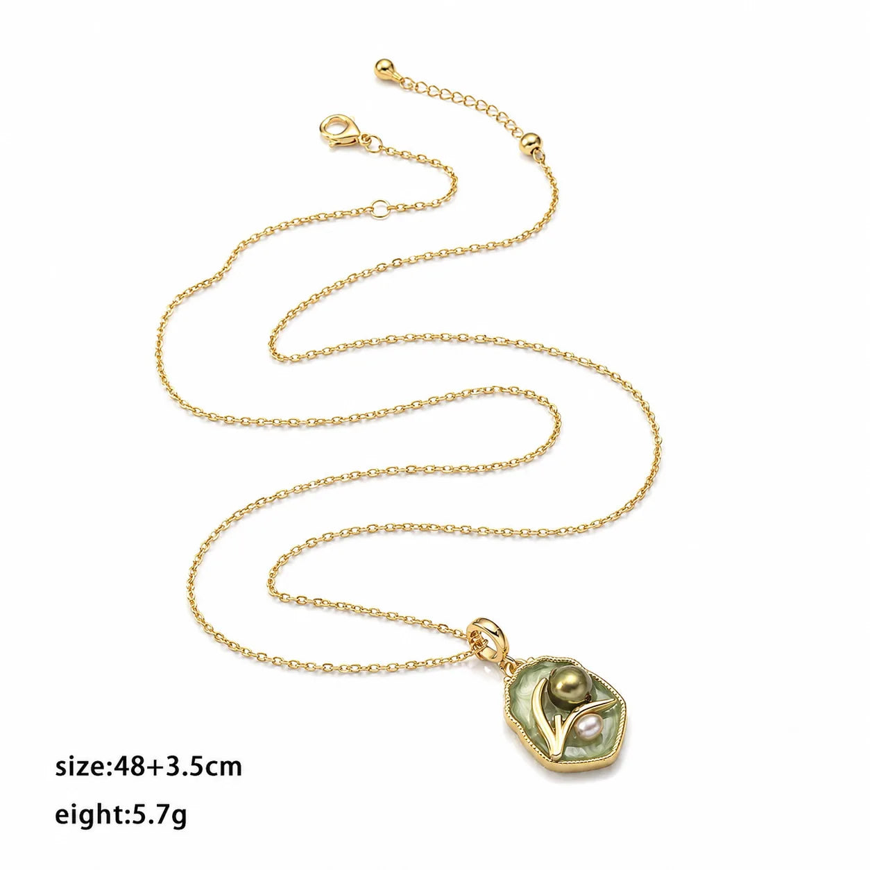 Fashion Freshwater Pearl Copper 18K Gold Plated Necklaces for Girls Vintage Luxury Jewelry for Women Ladies Wholesale Bulk