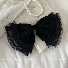 French Elegant Women's Hair Ties Gentle Fashion Hair Rubber Bands Daily Holiday Use Hair Accessories with Hairpin in Stock