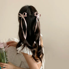 Hot Sale Women's Elegant Hairpins Solid Color Rhinestone Bowknot Ribbon Barrette Hair Claw Clips Fashion Wholesale Parties