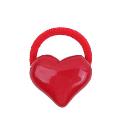 Fashion Heart Shaped Plaid Scrunchies for Baby Girls Mini Simple Sweet Cute Hair Ties for Kids Child Hair Accessories in Stock