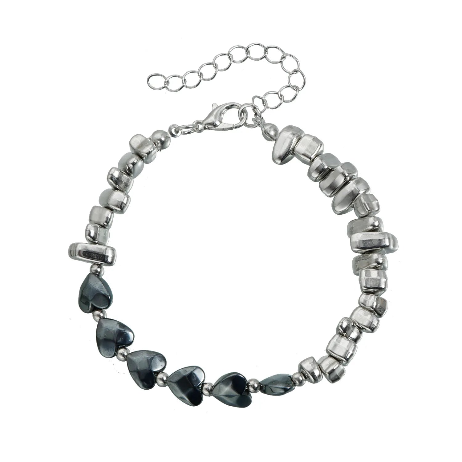 Fashion Beads Heart Shaped Leafs Sweet Necklaces for Girls Spicy Bracelets Jewelry Sets Suits for Women Ladies Accessories