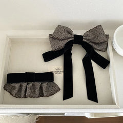 Fashion Elegant Ribbon Bowknot Princess Style Hair Clips for Girls Trendy Classic Barrettes for Women Ladies Hair Accessories