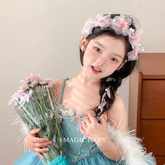 Flower Imitation Pearl Head Band for Baby Girls Sweet Cute Princess Hair Band for Kids Children Hair Accessories in Stock