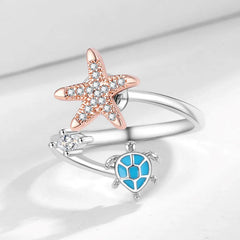 Best Seller Turtle Star Rotating Rings Fashionable Cute Stress-relieving Anxiety-alleviating Rings Women Accessories Wholesale
