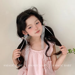 Sweet Ribbon Flower High Elastic Scrunchies for Baby Girls Cute Fashion Hair Ties for Kids Children Hair Accessories in Stock