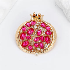 Fashionable Fruits Pomegranate Sweet Brooches for Girls Trendy Dainty Pins Jewelry for Women Ladies Accessories Wholesale
