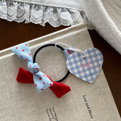 Sweet Fashion Chic Polka Dot Bowknot Scrunchies for Baby Girls Cute Sweet Kawaii Hair Ties for Kids Children Hair Accessories