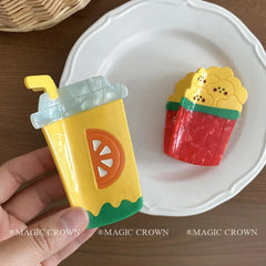 Hot Sale Creative Design Irregular Cup Shape Hair Claws Stunning Medium Wholesale Multi Color Hair Clips Accessory for Children