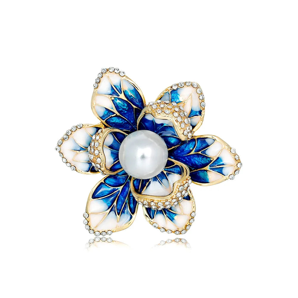 Fashion Sweet Elegant Flowers Floral Brooches for Girls Refined Elegant Pins Jewelry for Women Ladies Accessories Hot Sale