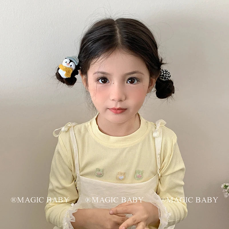Fashion Cute Sweet Kawaii Trendy Scrunchies for Baby Girls Animals Bunny Elastic Hair Ties for Kids Child Hair Accessories Chic