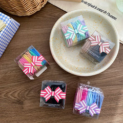 Hot Sale Colorful High Elastic Solid Color Small Scrunchies Trendy Graceful Classic in Stock Hair Ties Accessories for Women Kid