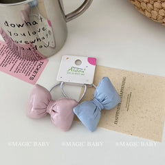 Simple Minimalistic Bowknot Scrunchies for Baby Girls Cute Sweet Kawaii Hair Ties for Kids Children Hair Accessories in Stock