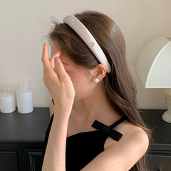 Hot Sale Pink Solid Color Letter Rhinestone Headbands Trendy Graceful Customized in Stock Hairbands Accessories for Women Daily