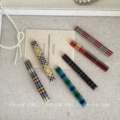 Classic Fashion Plaid Hair Clips for Girls Simple Minimalistic Trendy Bobby Pin for Women Ladies Hair Accessories in Stock