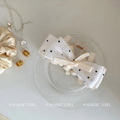 Classic Bowknor Polka Dot Hair Claw Clips for Girls Ribbon Fashion Chic Cute Hair Clutches for Women Ladies Hair Accessories