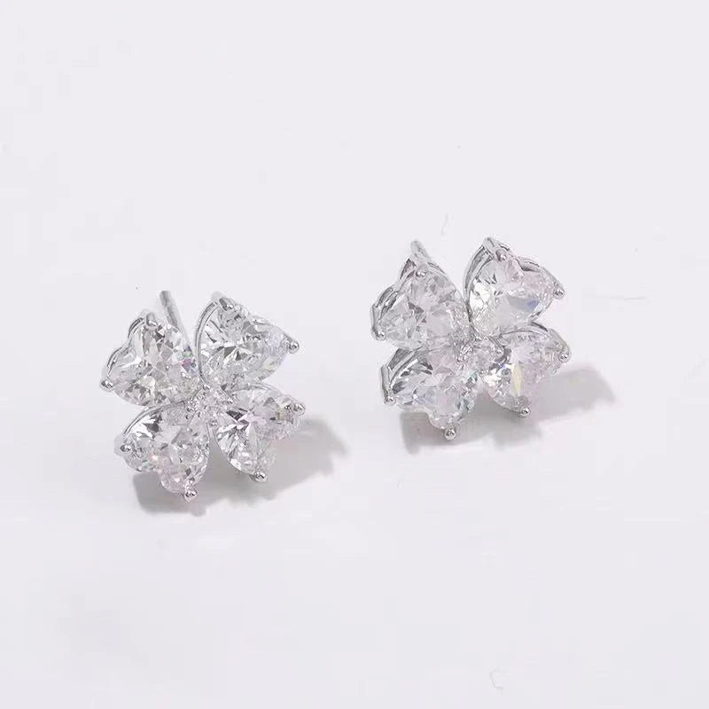 Women Flower Shape Imitation Pearl Hot Sale Drop Earring Fashion Graceful Elegant Bulk Jewelry Accessories for Female Causal Use