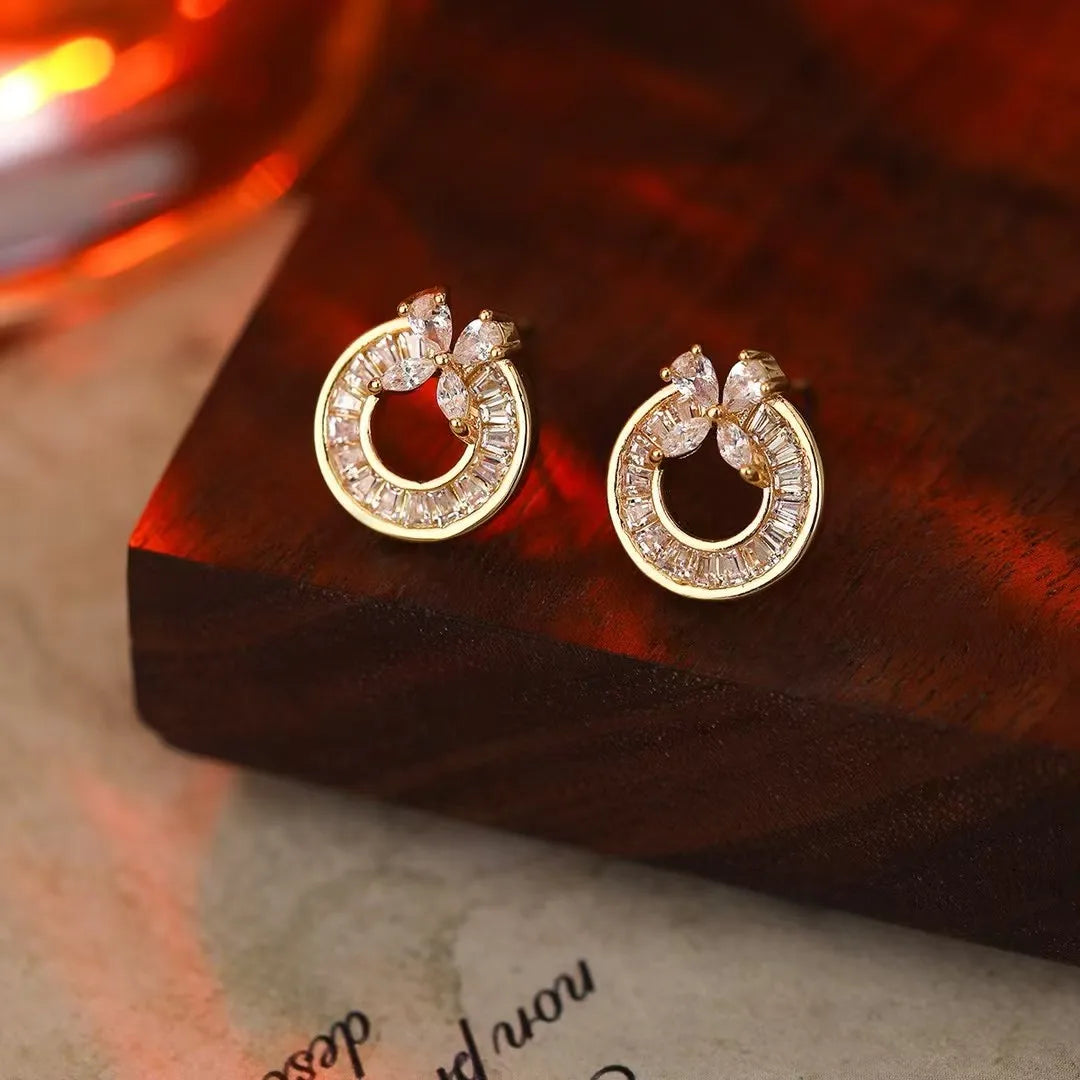 Women Pink Silver Gold Green Small Stud Earring Fashion Trendy Glitter Sparking Wholesale Bulk Order Daily Jewelry Accessories