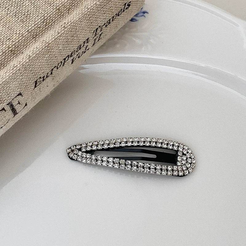 Female Hot Sale Rhinestone Small Alligator Clip Fashion Chic Sparking Glitter Customized Bulk Order in Stock Hair Clip Accessory