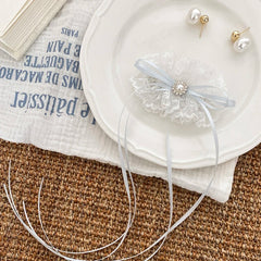 Solid Color Elegant Flower Ribbon Hair Clips for Girls Sweet Cute Chic Minimalistic Alligator Clips for Women Ladies Femme