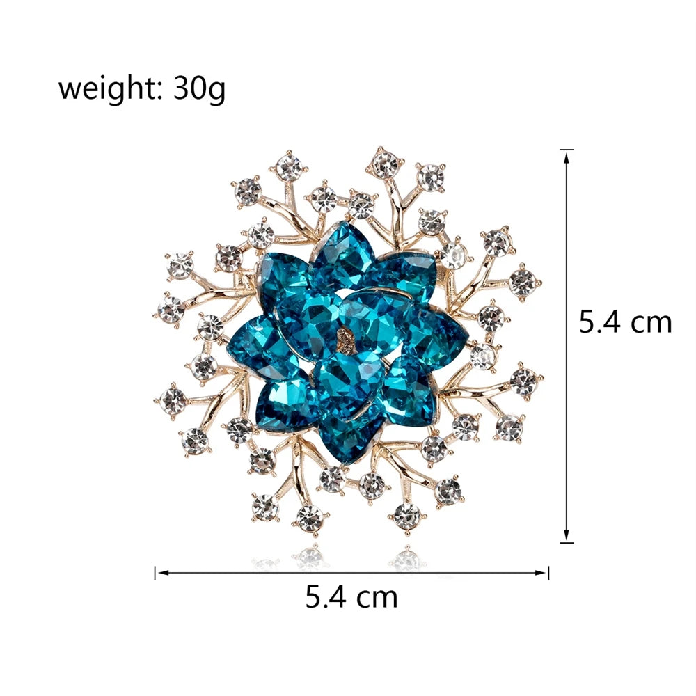 Fashion Glitter Rhinestone Sparkle Luxury Dainty Brooches for Girls Elegant Trendy Pins Jewelry for Women Ladies Accessories