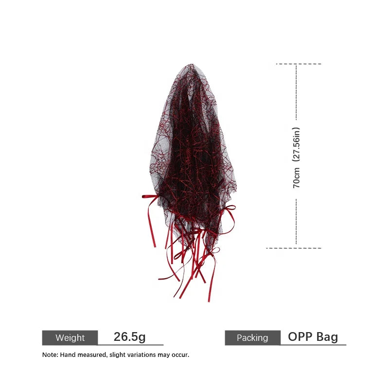 Women Halloween Festival Accessories Solid Colored Tulle Veil Hairpins Fashion Elegant Customized Bulk Order for Female Girls