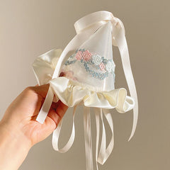Hot Sale Medium Beige Lace Flower Bowknot Decorative Alligator Clips Elegant Fashion Hairpins Claws Accessories for Women Kids