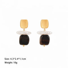 Fashion Elegant Simple S925 Silver Baroque Pearl Drop Earrings for Girls Natural Stone Jewelry for Women Ladies Wholesale Bulk