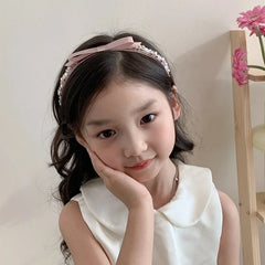 Glitter Classic Bowknot Head Band for Baby Girls Simple Minimalistic Hair Band for Kids Children Teens Hair Accessories in Stock