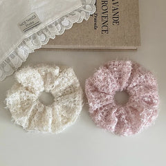 Female Autumn Winter Hot Sale Solid Color Thick Thin Hair Large Scrunchies Fashion Sweet Elegant in Stock Hair Ties Accessory