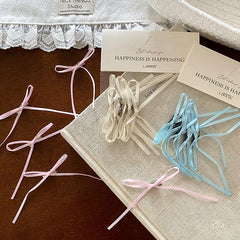 Solid Color Fashion Ribbon Bowknot Hair Clips for Baby Girls Elegant Kawaii Simple Alligator for Kids Children Hair Accessories