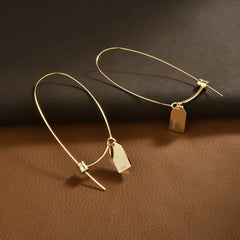 Internet Celebrity Minimalist Hoop Earrings Personalized English Letter Earrings Fashion Commuting Design Earrings Wholesale