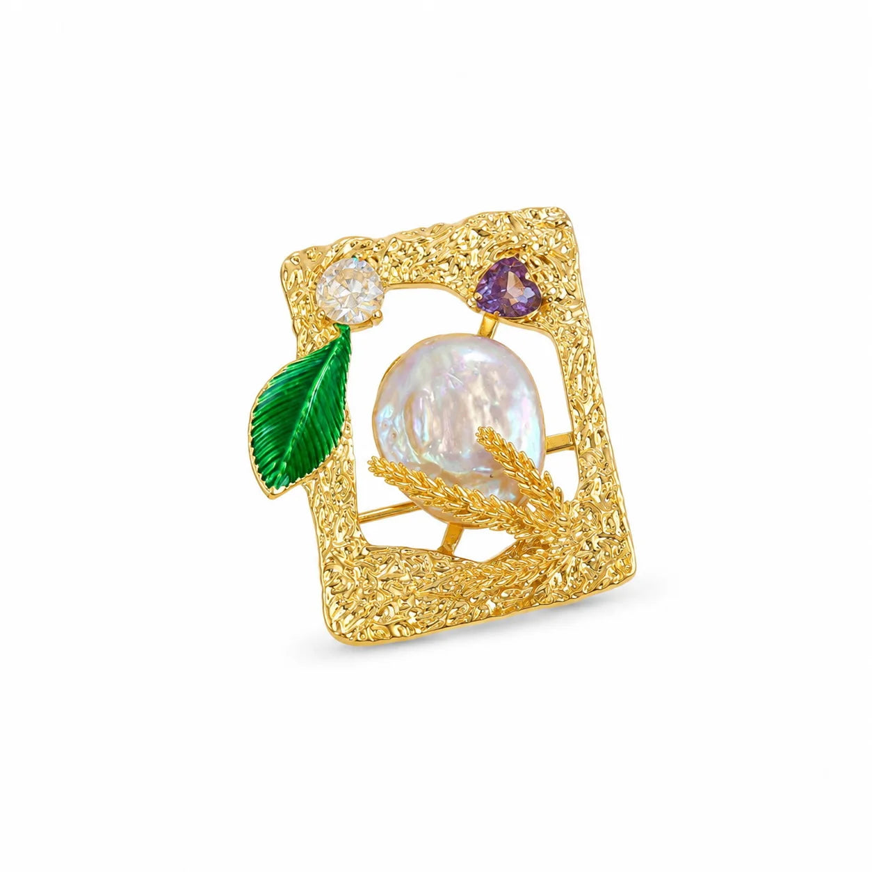 Fashion Flower Baroque Pearl Sweet Brooches for Girls 18K Gold Plated Jewelry for Women Ladies Wholesale Bulk China Factory